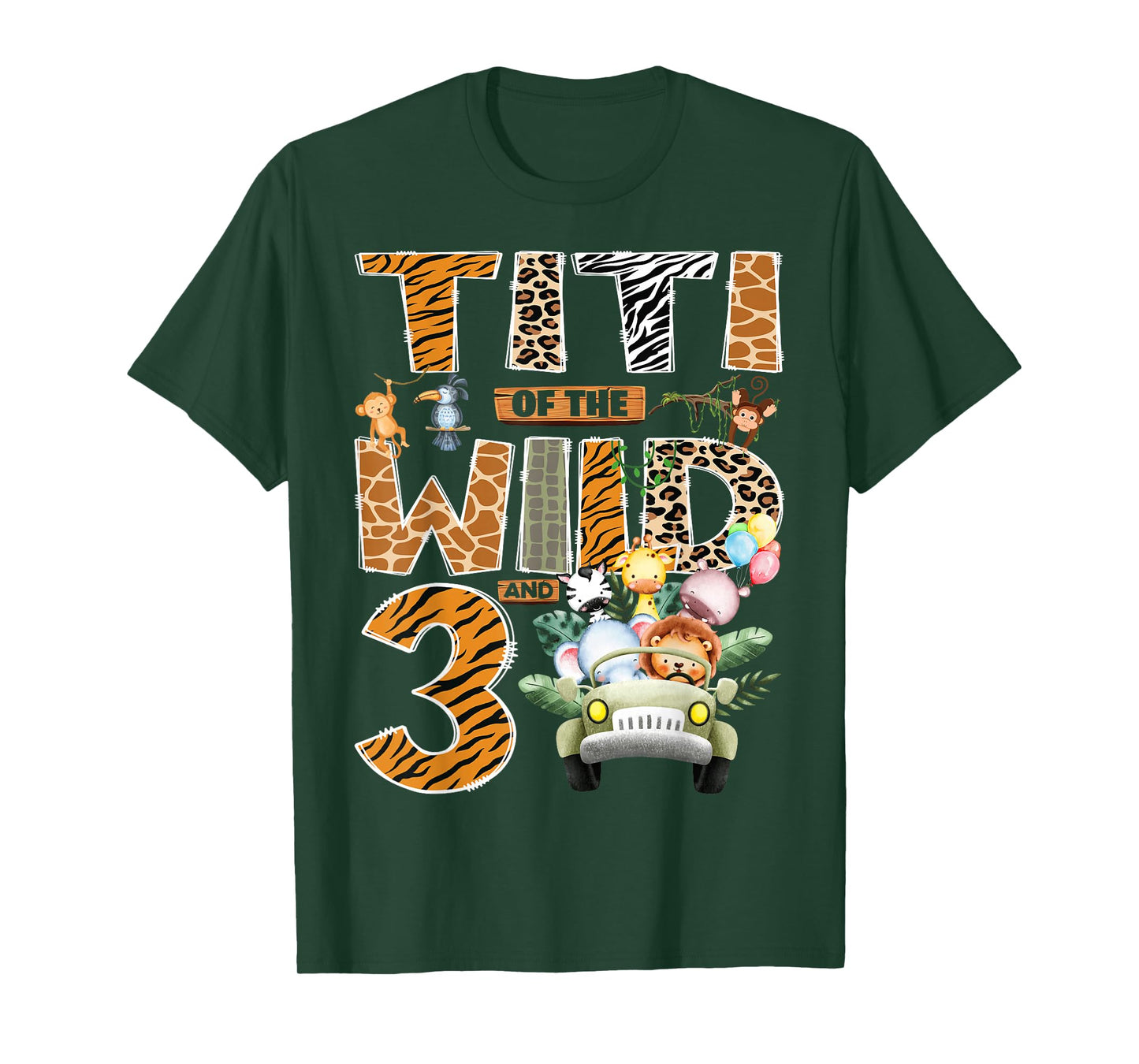 Titi of The Wild Three 3rd Birthday Boy Safari Jungle T-Shirt
