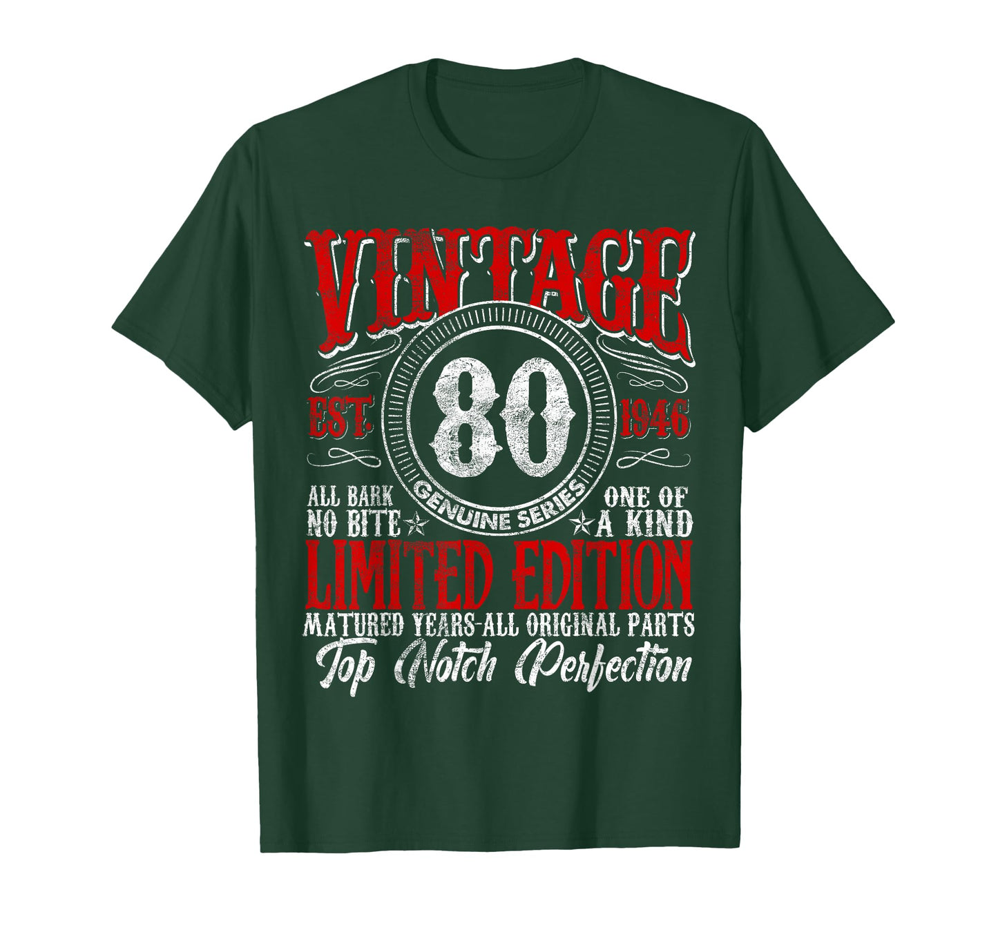 80 Year Old Gifts Vintage 1946 Limited Edition 80th Birthday T-Shirt