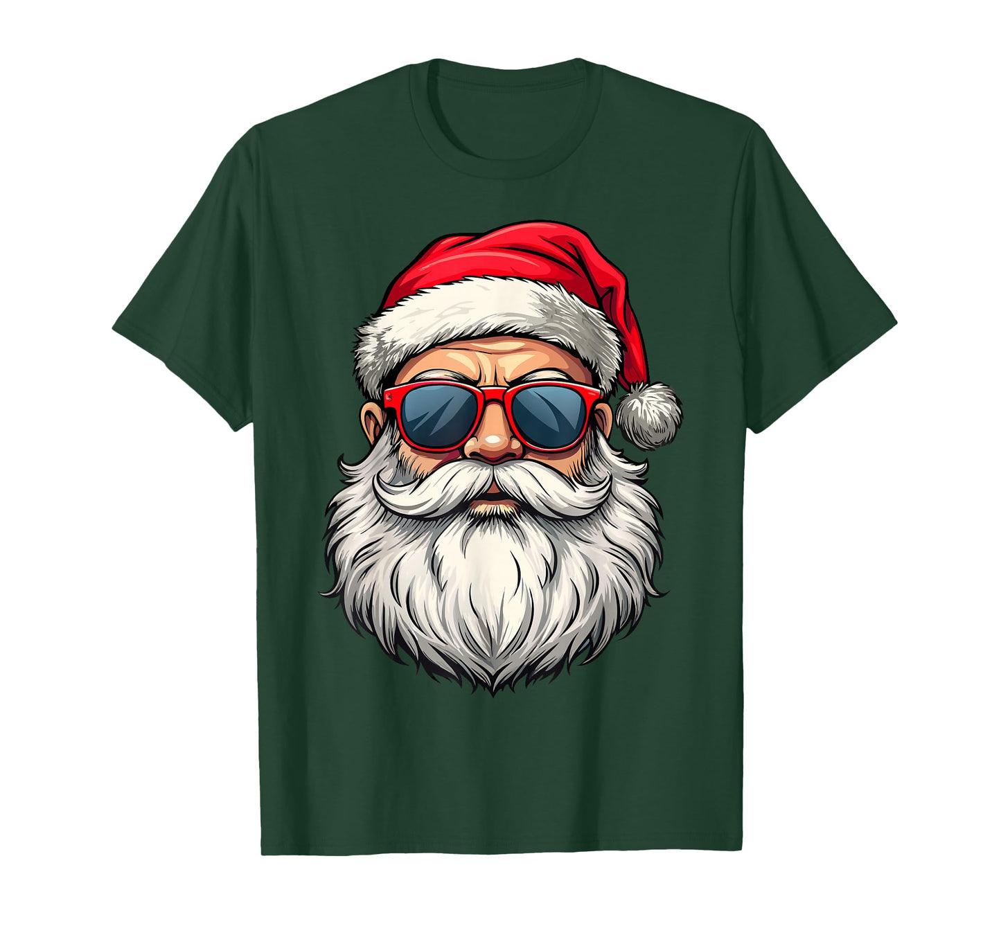 Cool Santa Claus Face Retro Sunglasses Christmas Men Boys T-Shirt
