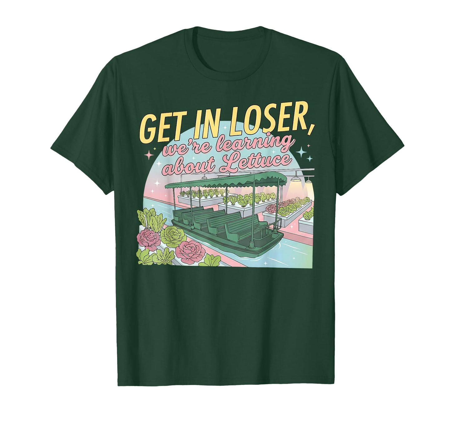 Learning About Lettuce The Land Matching Family Funny T-Shirt