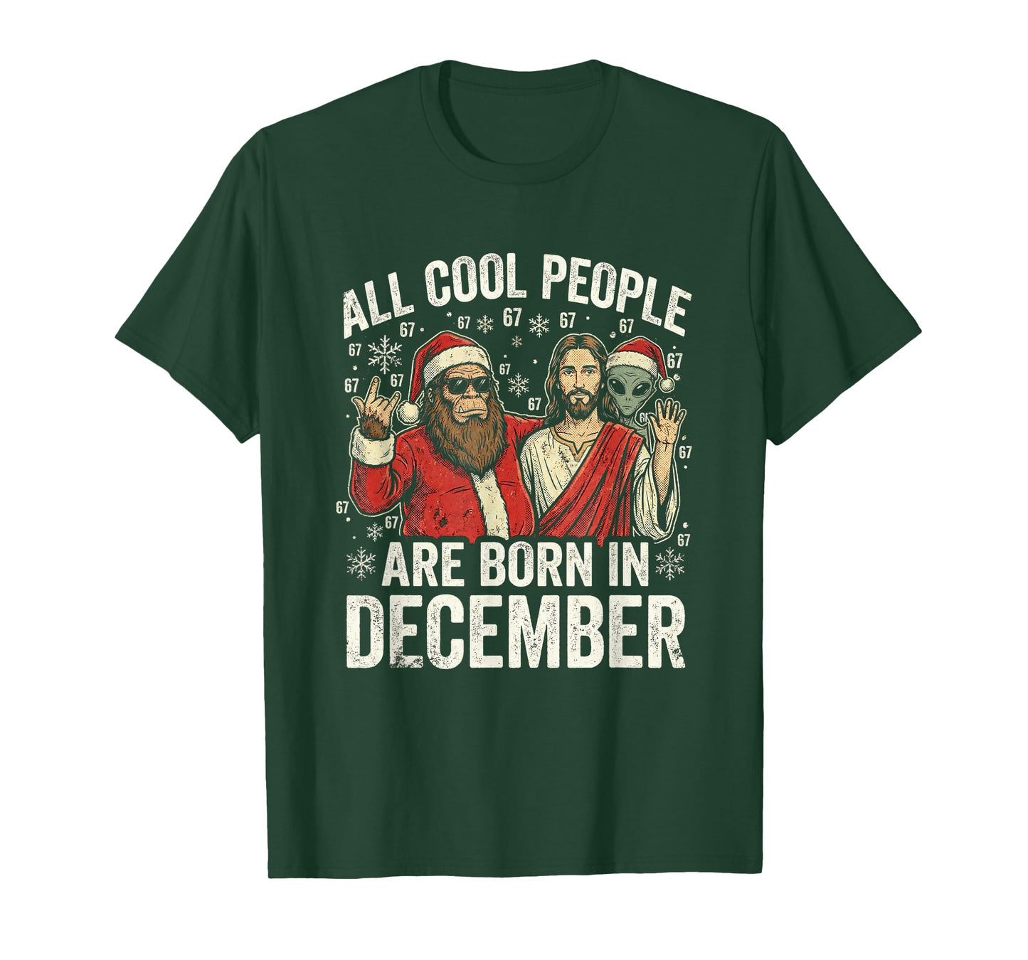 Christmas Birthday Humor Funny Jesus Born in December T-Shirt