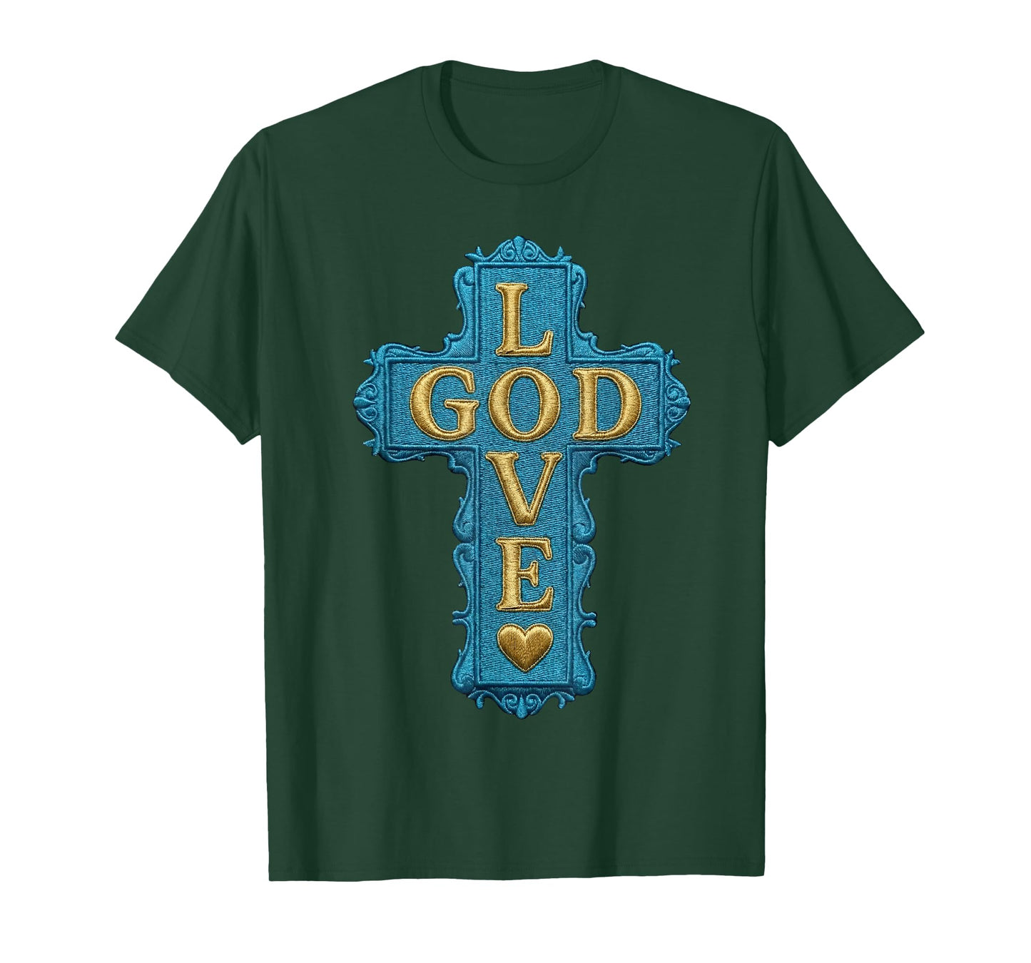 Gamma Blue God Love Jesus Chrisrtian T-Shirt