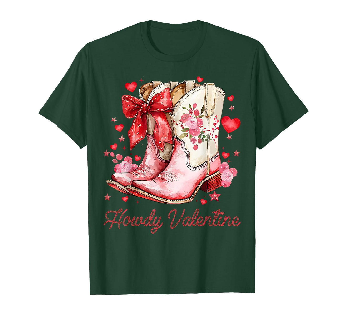 Howdy Valentine Cowboy Heart Retro Cowgirl Women Men Kids T-Shirt
