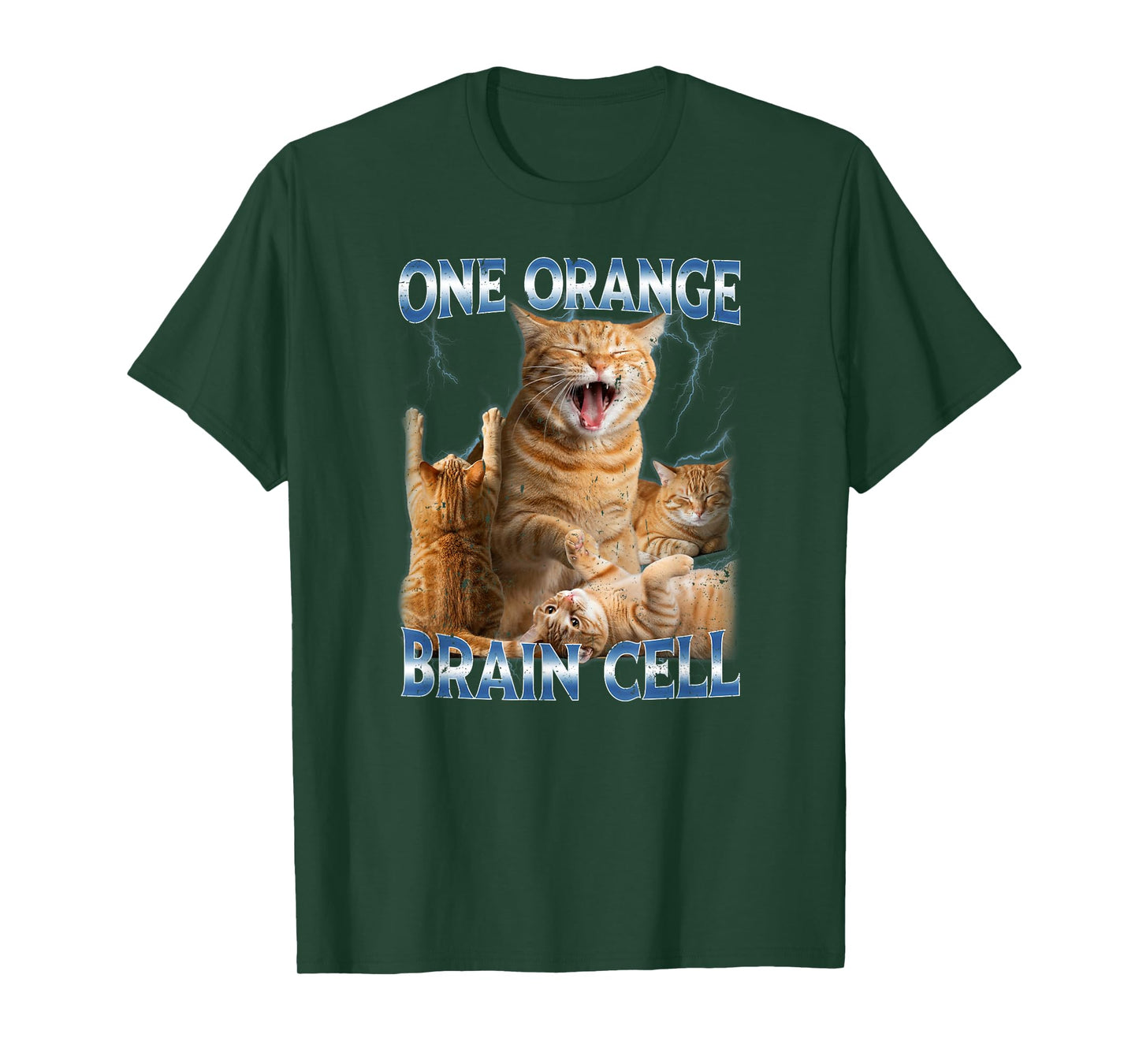 One Orange Brain Cell Funny Cat Meme Quirky Humor T-Shirt