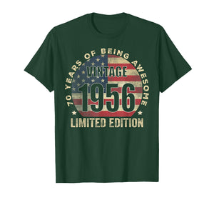 Vintage 1956 Limited Edition 70 Year Old 70th Birthday T-Shirt