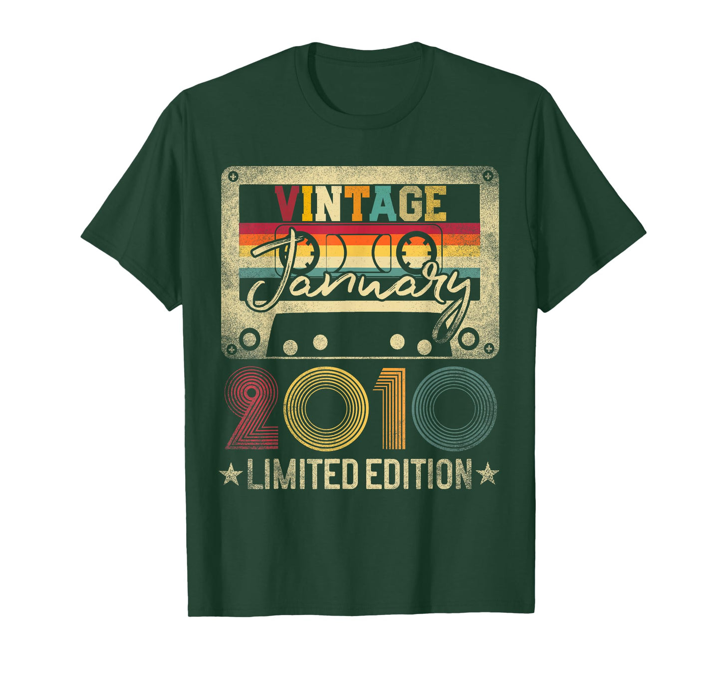 Vintage 2010 January 16 Years Old 16th Birthday T-Shirt