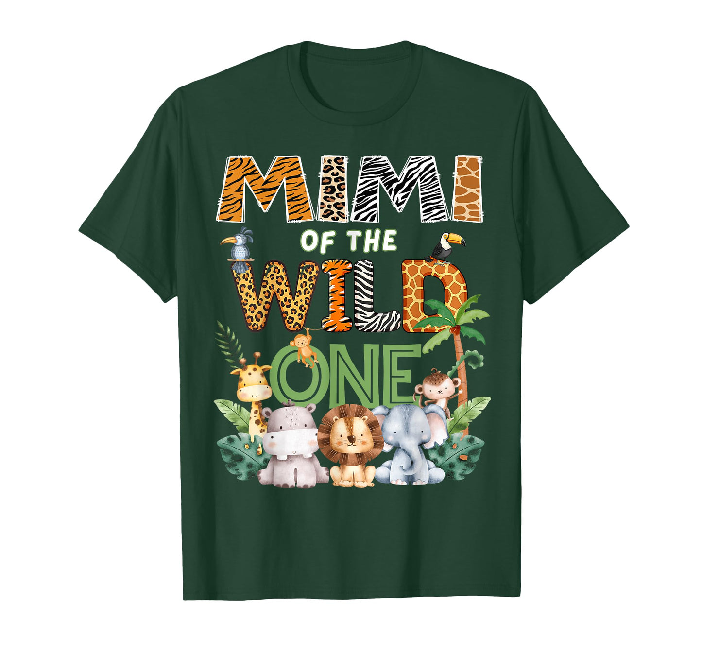 Mimi of The Wild One Safari 1St Birthday Kids T-Shirt