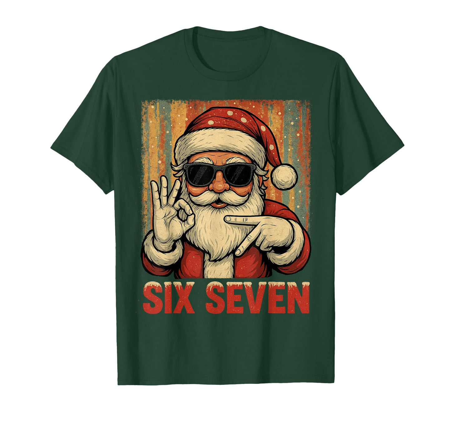 Funny Six Seven Meme Christmas Cool Santa Saying 6 7 T-Shirt