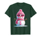 Pink Snowman Beanie Girly Merry Christmas Women Sunglasses T-Shirt