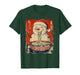 Snowman Eating Ramen Noodles Ukiyo-e Inspired Christmas T-Shirt