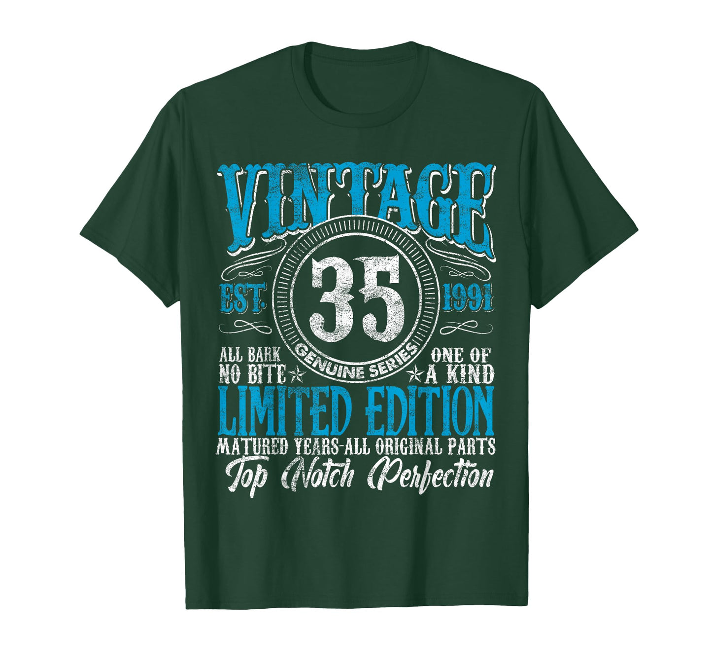 35 Year Old Gifts Vintage 1991 Limited Edition 35th Birthday T-Shirt