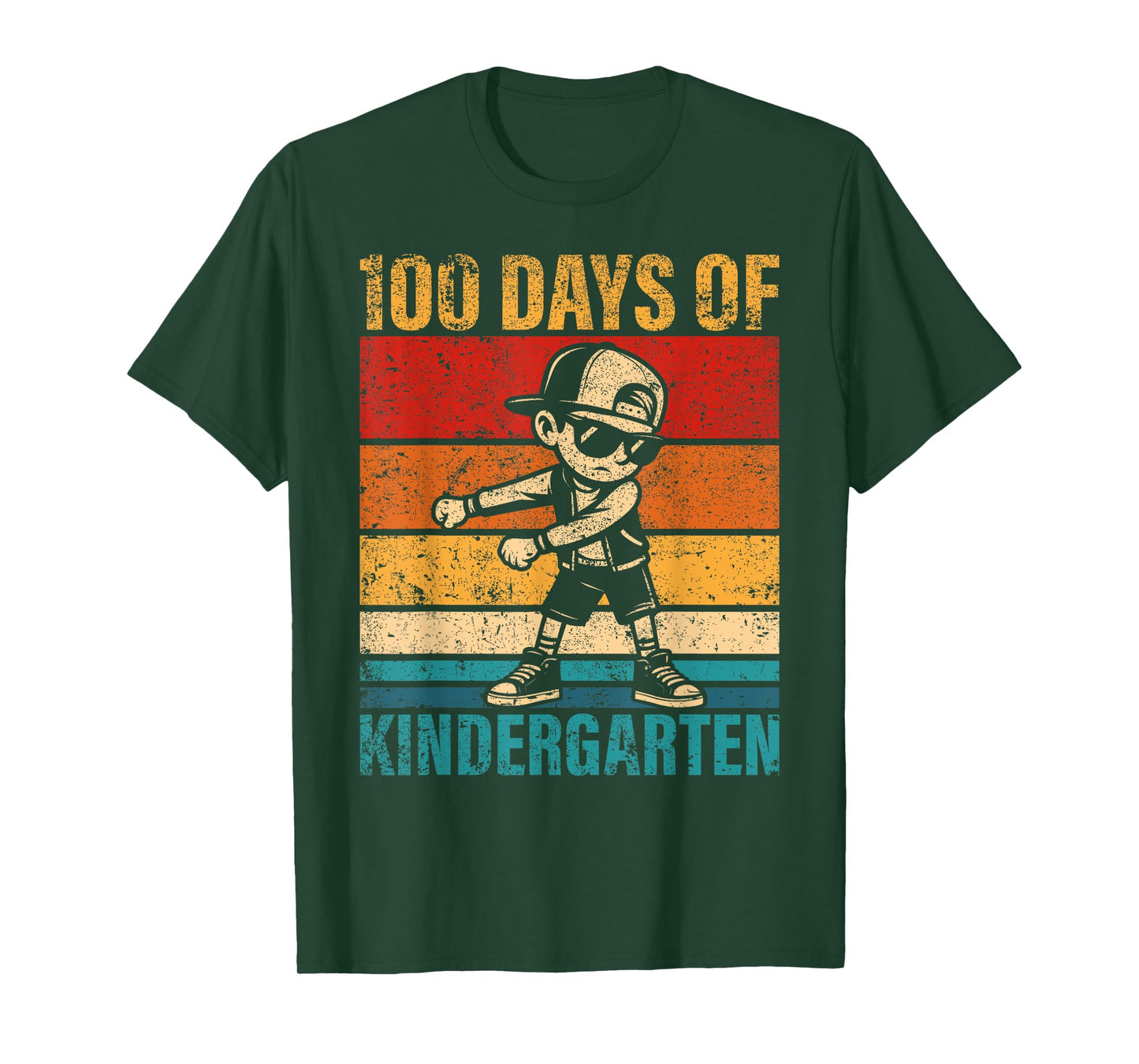 Kindergarten Flossing Boy 100 Days of Kindergarten Student T-Shirt