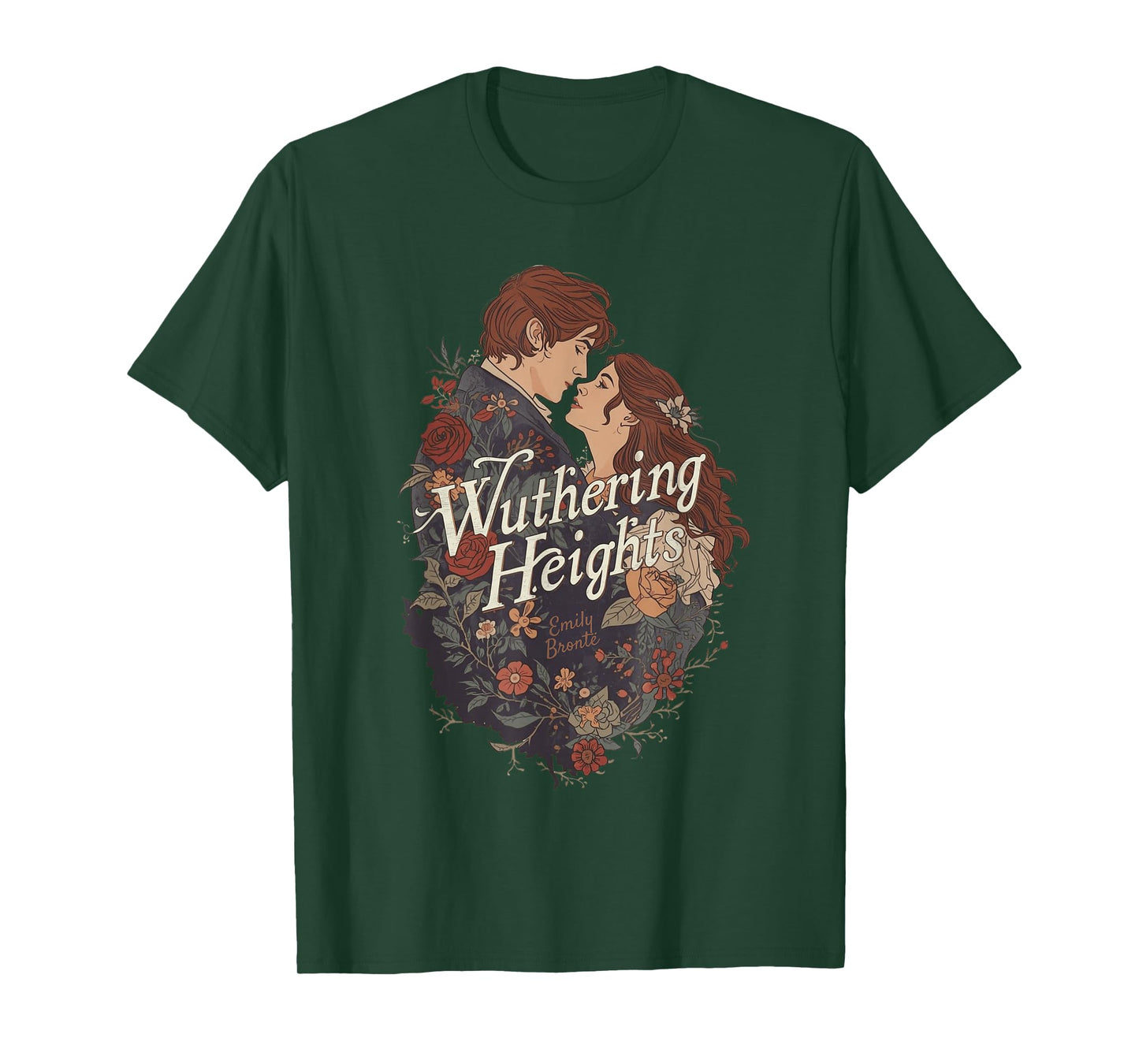 Wuthering Heights, Emily Bronte and Heathcliff Lovers T-Shirt