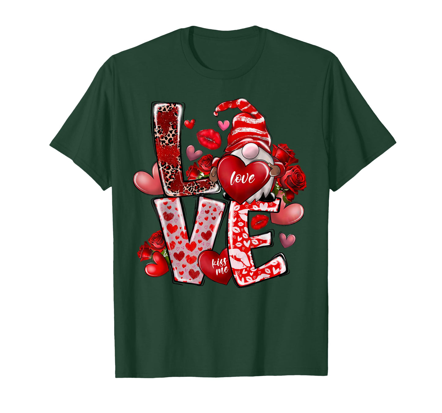 Happy Valentine Gnome Heart Valentine's Day Couple Matching T-Shirt
