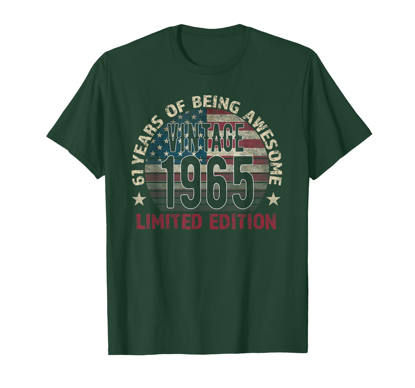 61th Birthday Gift Men Vintage Born 1965 Turning 61 Year Old T-Shirt