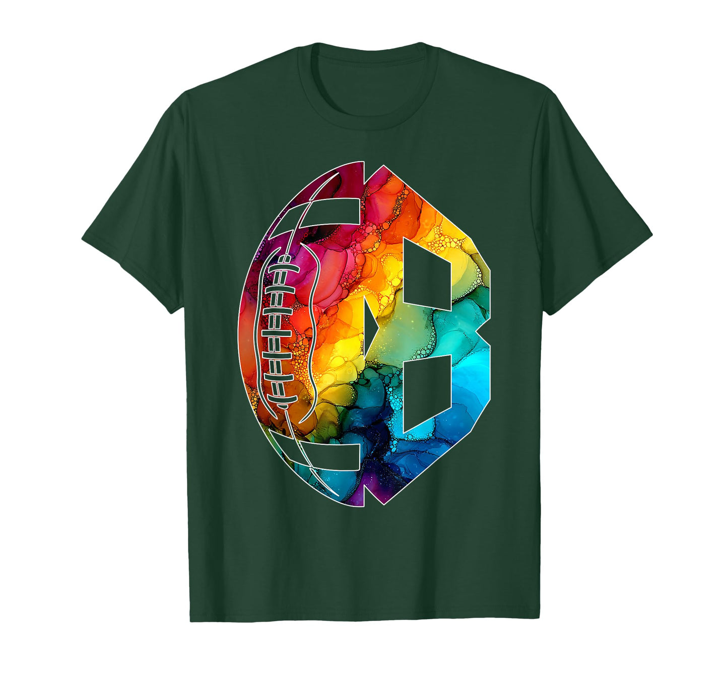 Number 8 Years Football 8TH Birthday T-Shirt