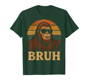 Bruh Bigfoot Meme Graphic Tee Boys Men Funny Sasquatch T-Shirt
