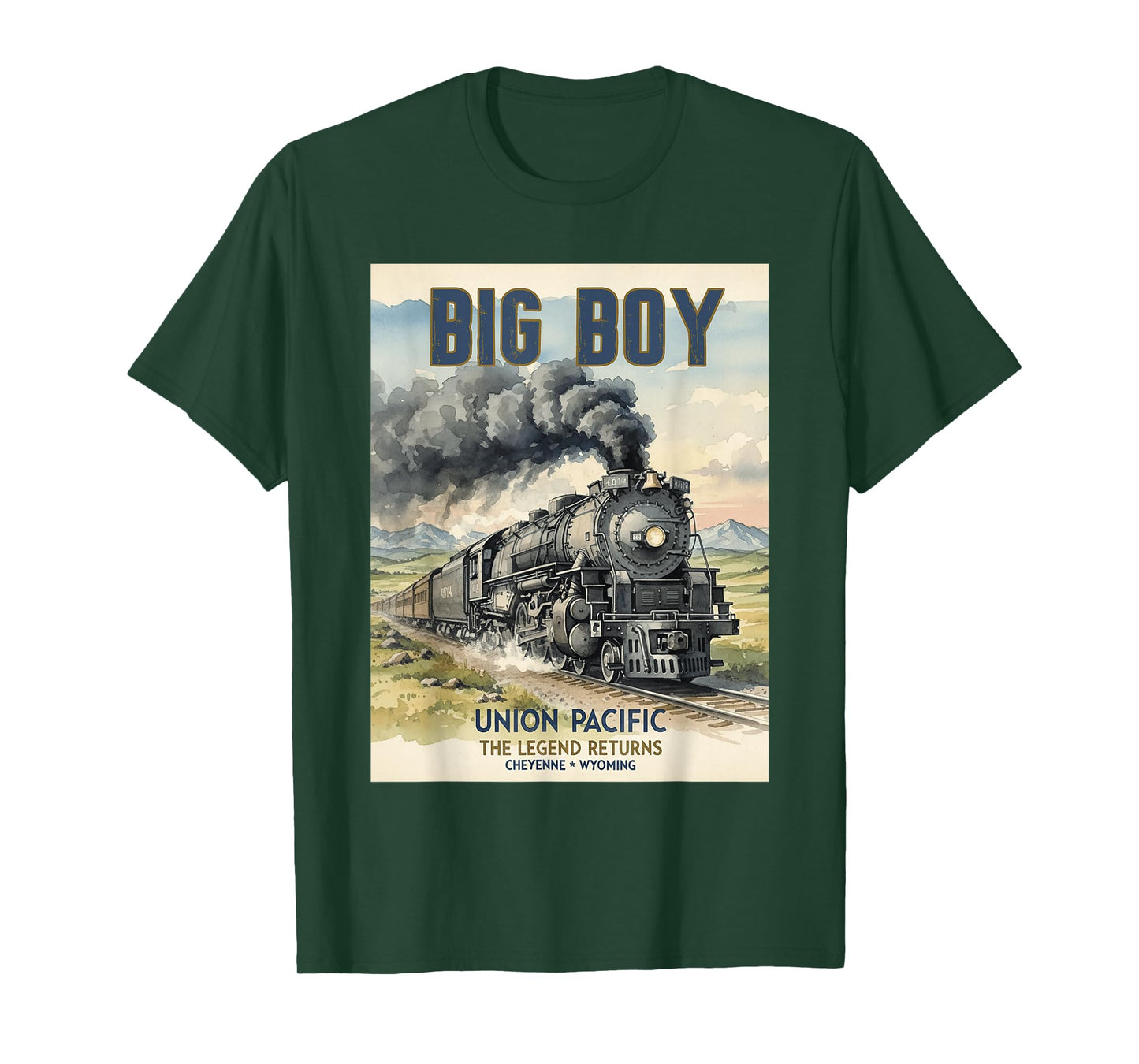 Big Boys Union Pacific Legend Comes Back Cheyenne Train T-Shirt