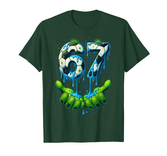 Soccer 67 Six Seven 6 7 Funny Gen Alpha Meme Drip Boys Kids T-Shirt
