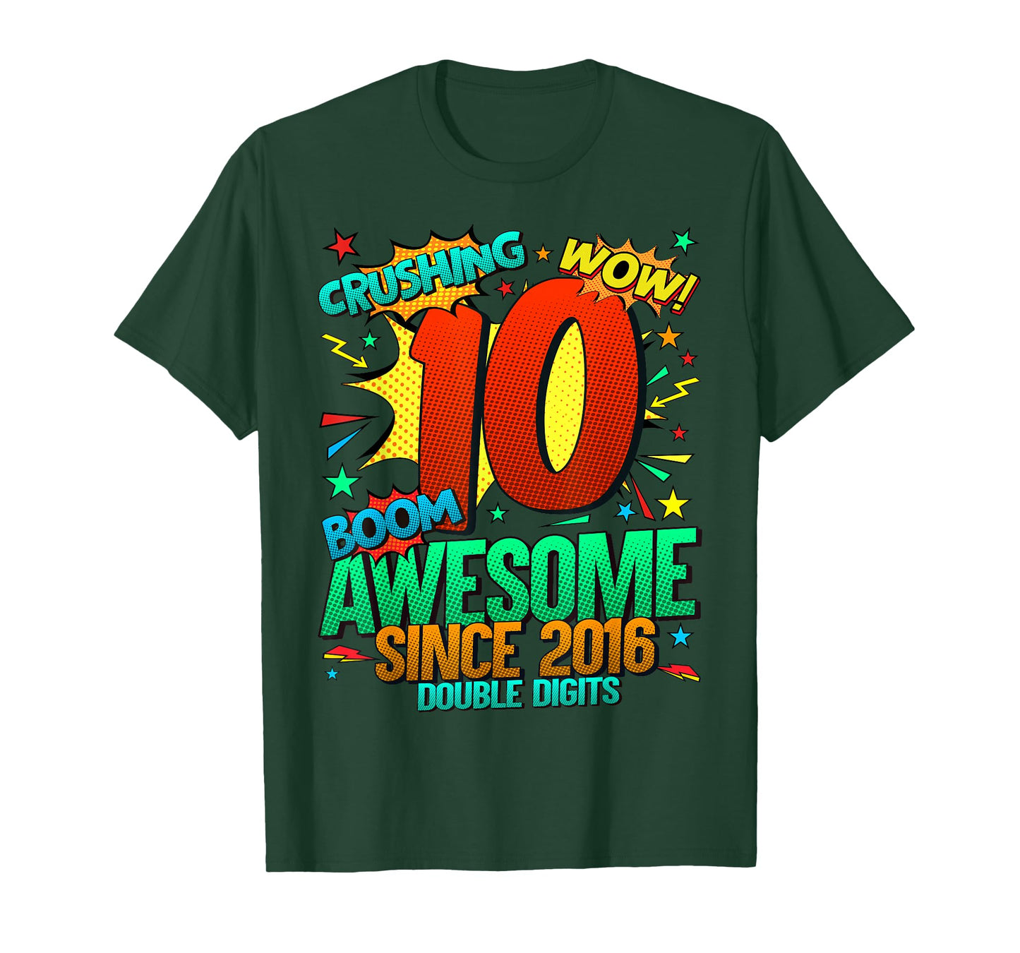 Official Double Digits 10 Year Old Gifts 10th Birthday Boy T-Shirt
