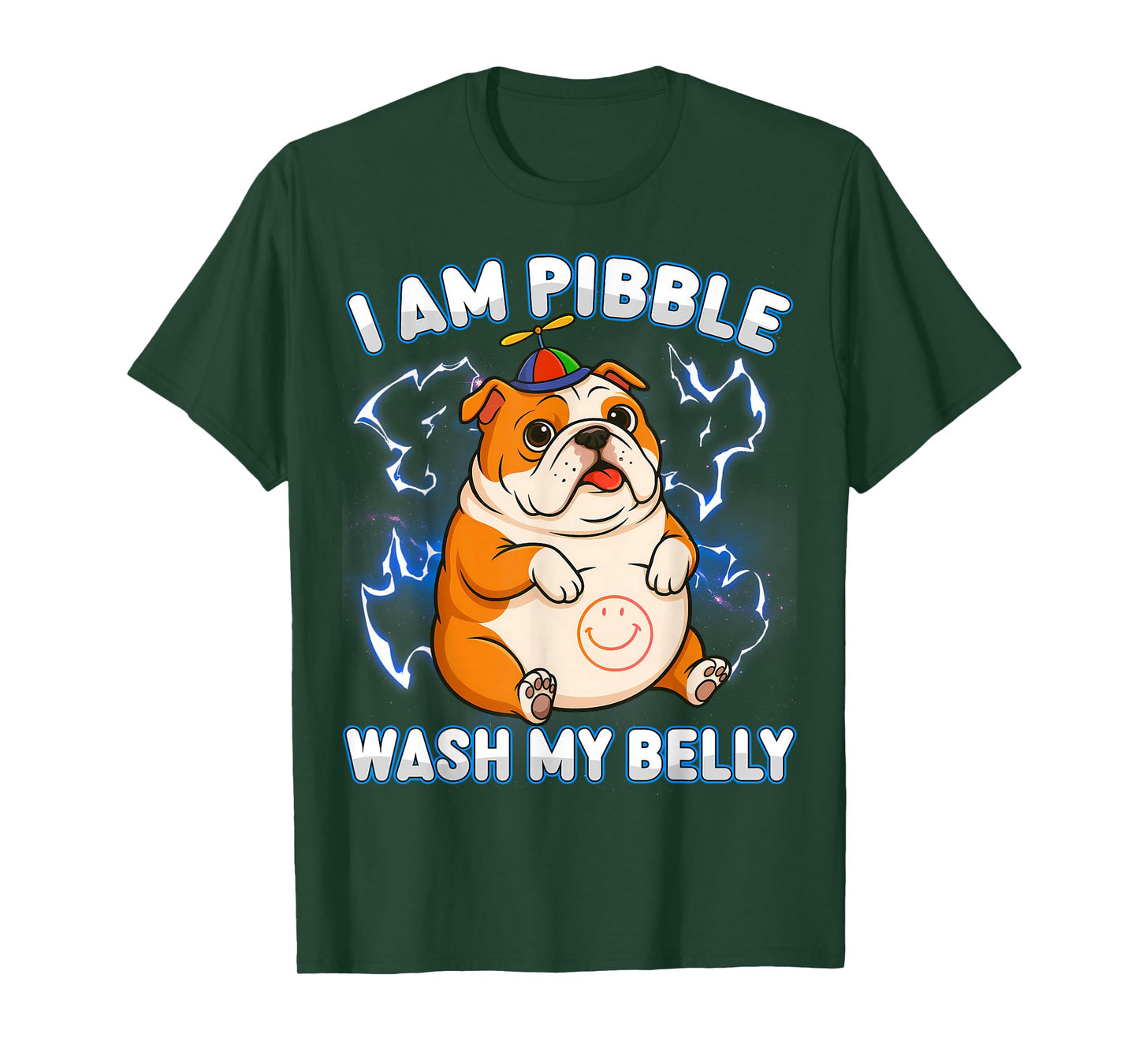 I Am Pibble Dog Puppy Wash Clean My Belly Funny Meme T-Shirt
