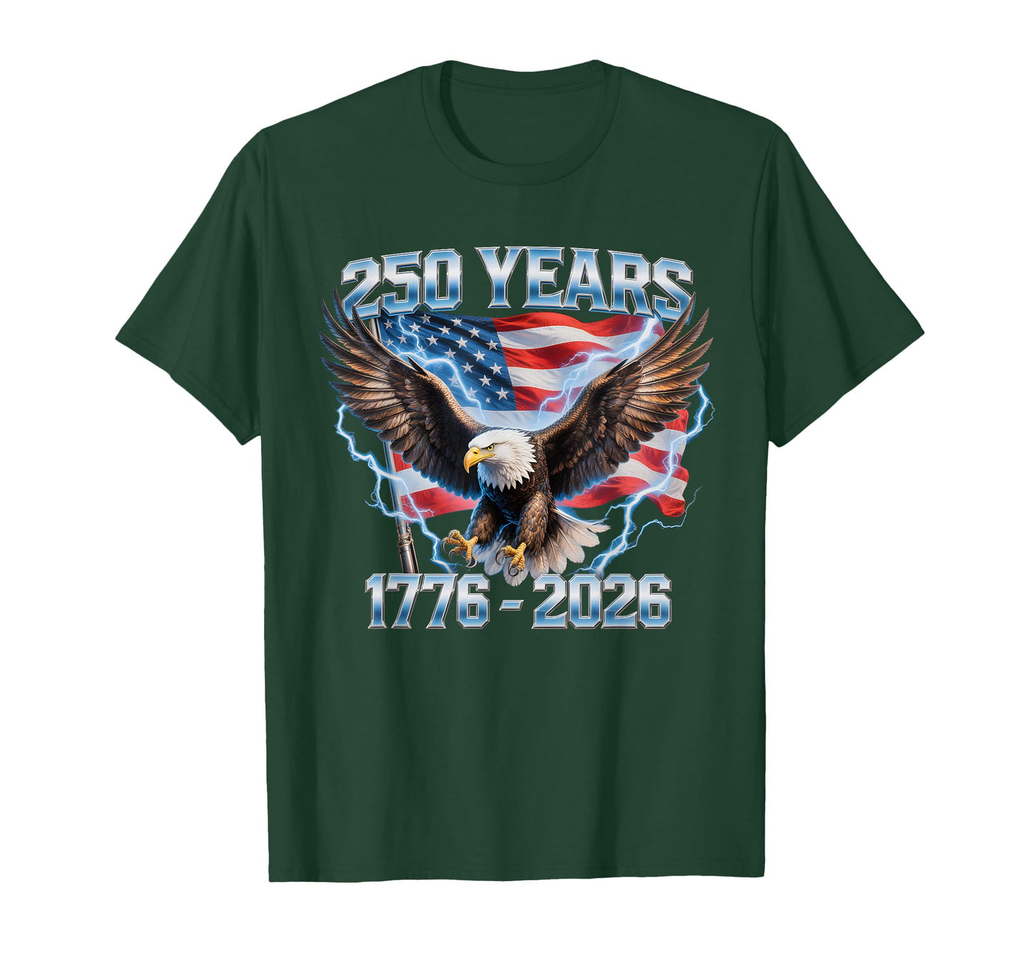 American Bald Eagle 1776-2026 250 Anniversary USA T-Shirt