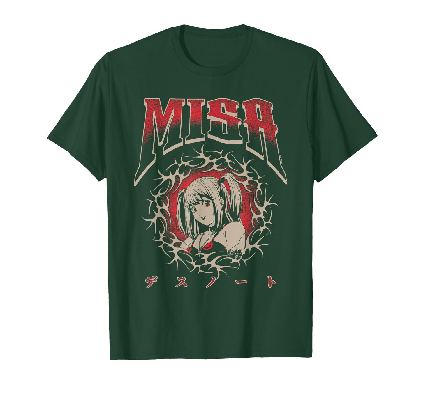 Death Note Misa NuMetal Y2K Cybersigil Portrait Anime T-Shirt