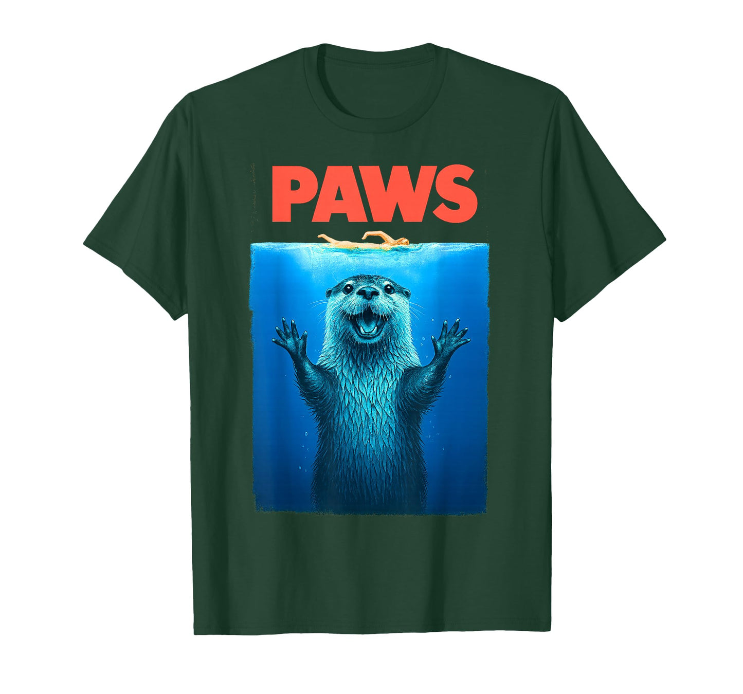 Paws Otter Funny Pun for Men Women Kids apparelns T-Shirt