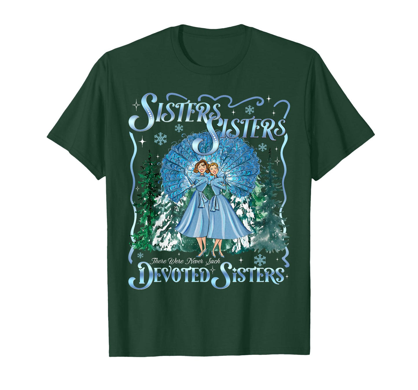 Devoted Sisters Merry Christmas White Xmas Pajamas Holiday T-Shirt