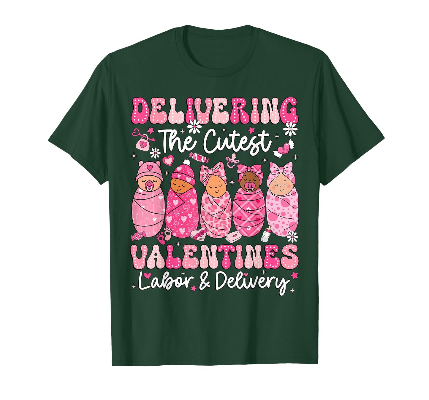 Delivering The Cutest Little Valentines Labor Delivery Nurse T-Shirt