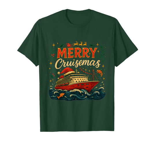 Merry Cruisemas Funny Christmas Cruise Vacation T-Shirt