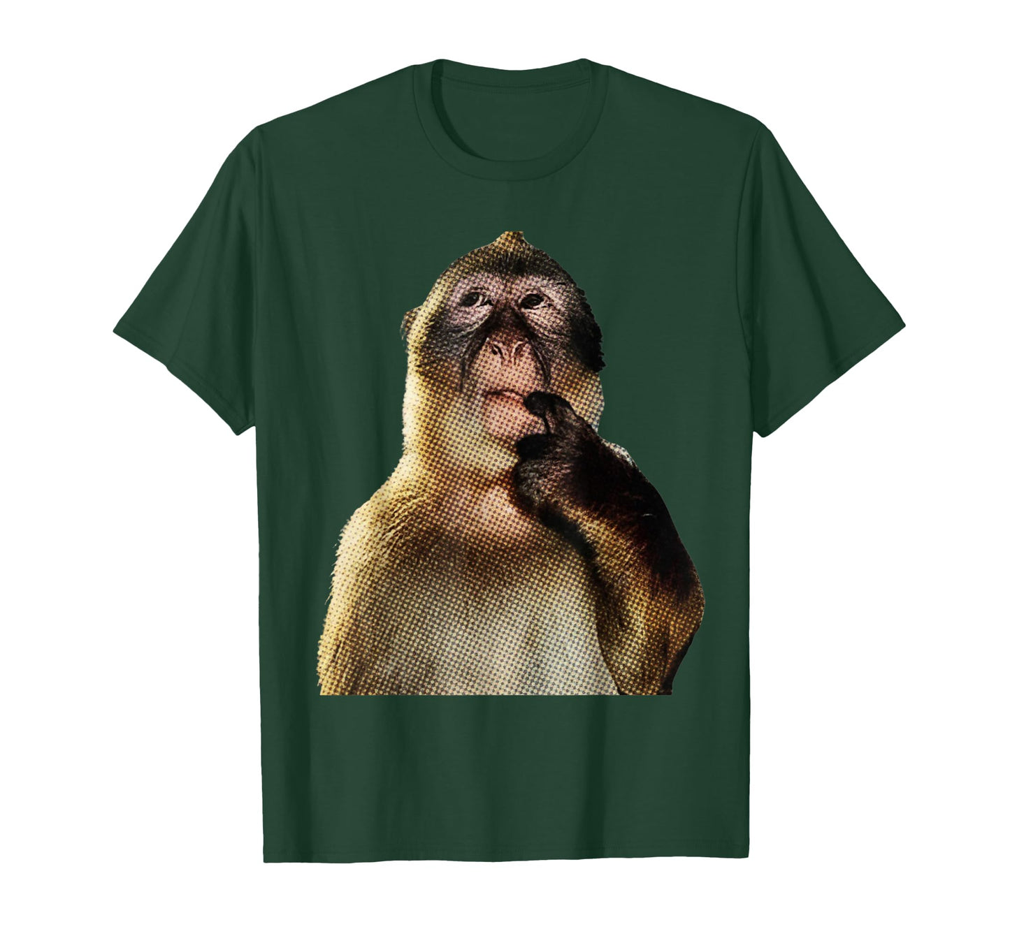 Monkey Y2K T-Shirt Funny Thinking Monkey Meme Brainrot Gift T-Shirt