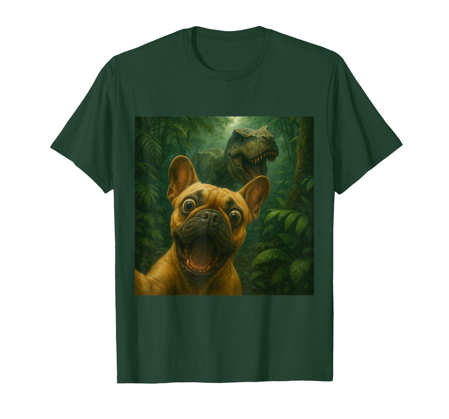 Frenchie T-Rex Dinosaur Funny Dog T-Shirt