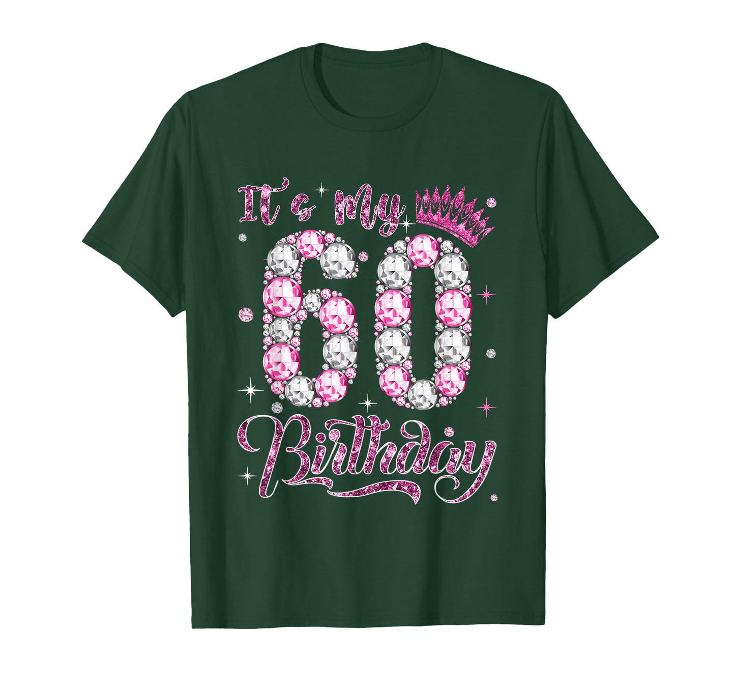 It's My 60th Birthday Women Queen Diamond Crown 60 Year Old T-Shirt