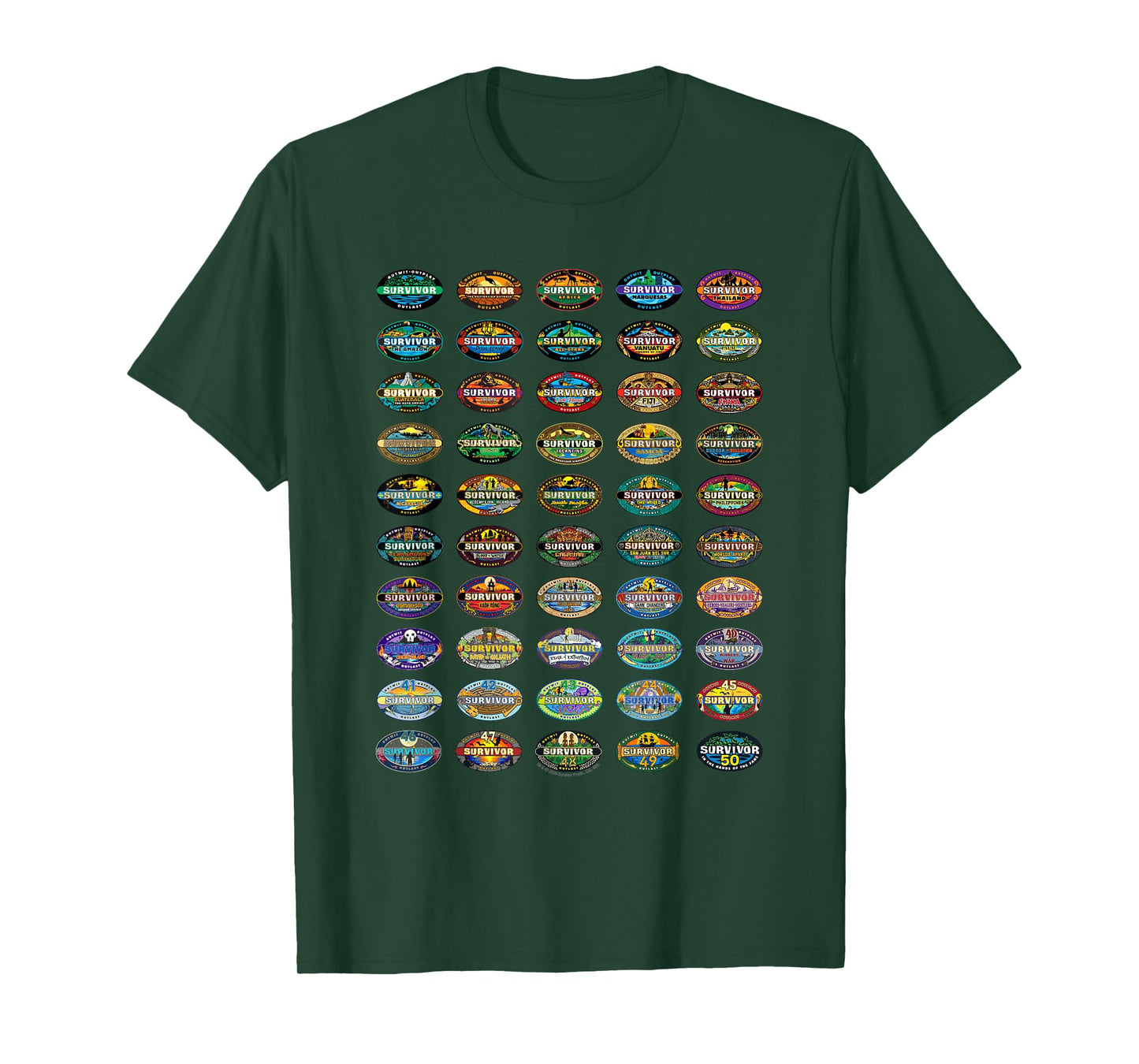 Survivor 50 Seasons of Survivor Officially Licensed T-Shirt