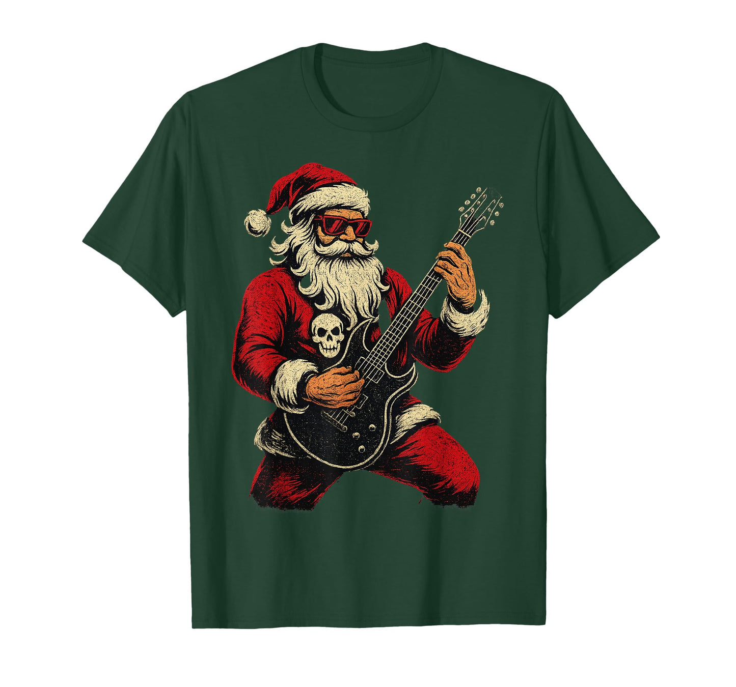 Santa Claus Guitar Player Have A Rock & Roll Christmas Tee T-Shirt
