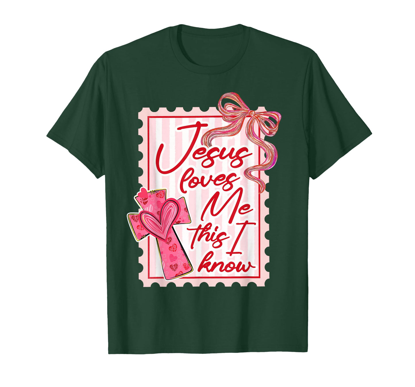 Jesus Loves Me This I Know God Religious Christian Valentine T-Shirt