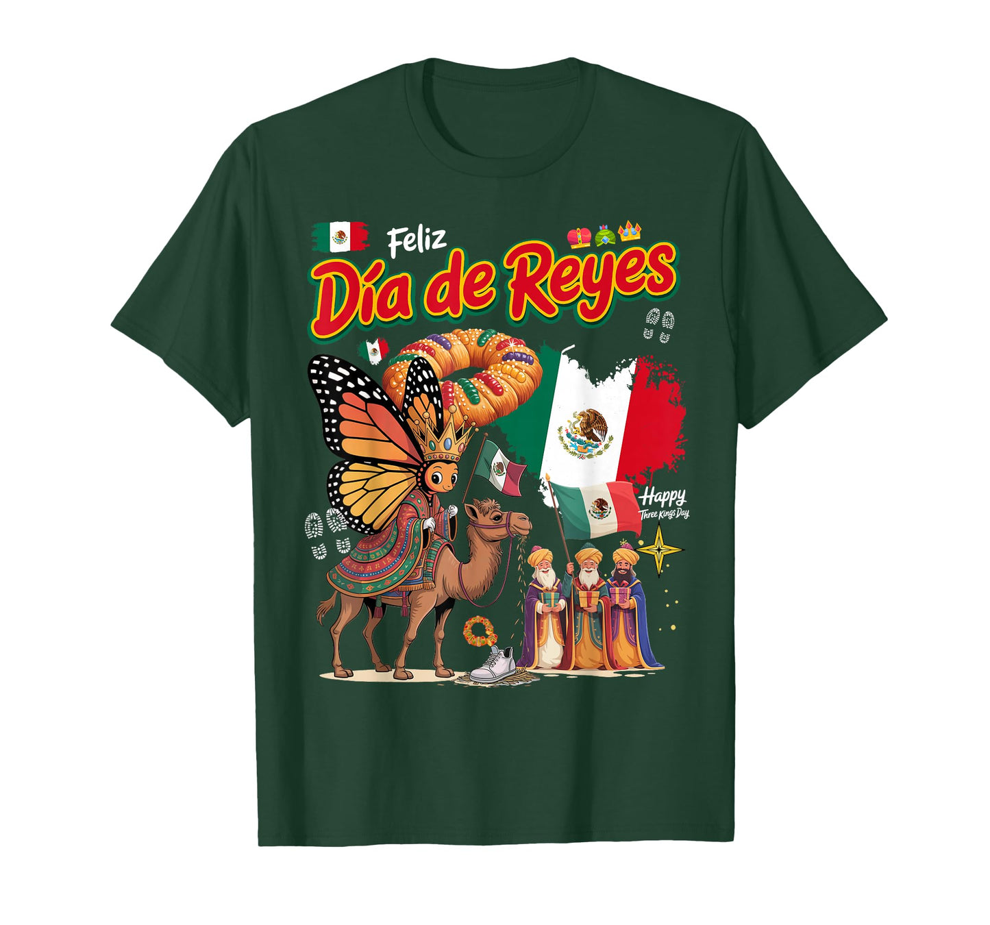 Three Kings Day Mexico Idea for Women Mexican Rosca De Reyes T-Shirt