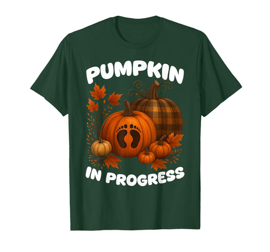 Fall Pregnancy Announcement Little Pumpkin Baby Reveal Cute T-Shirt