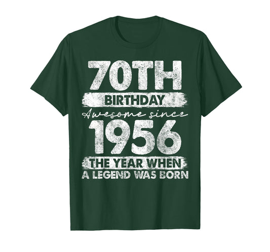 70 Year Old Gifts Vintage 1956 Limited Edition 70th Birthday T-Shirt