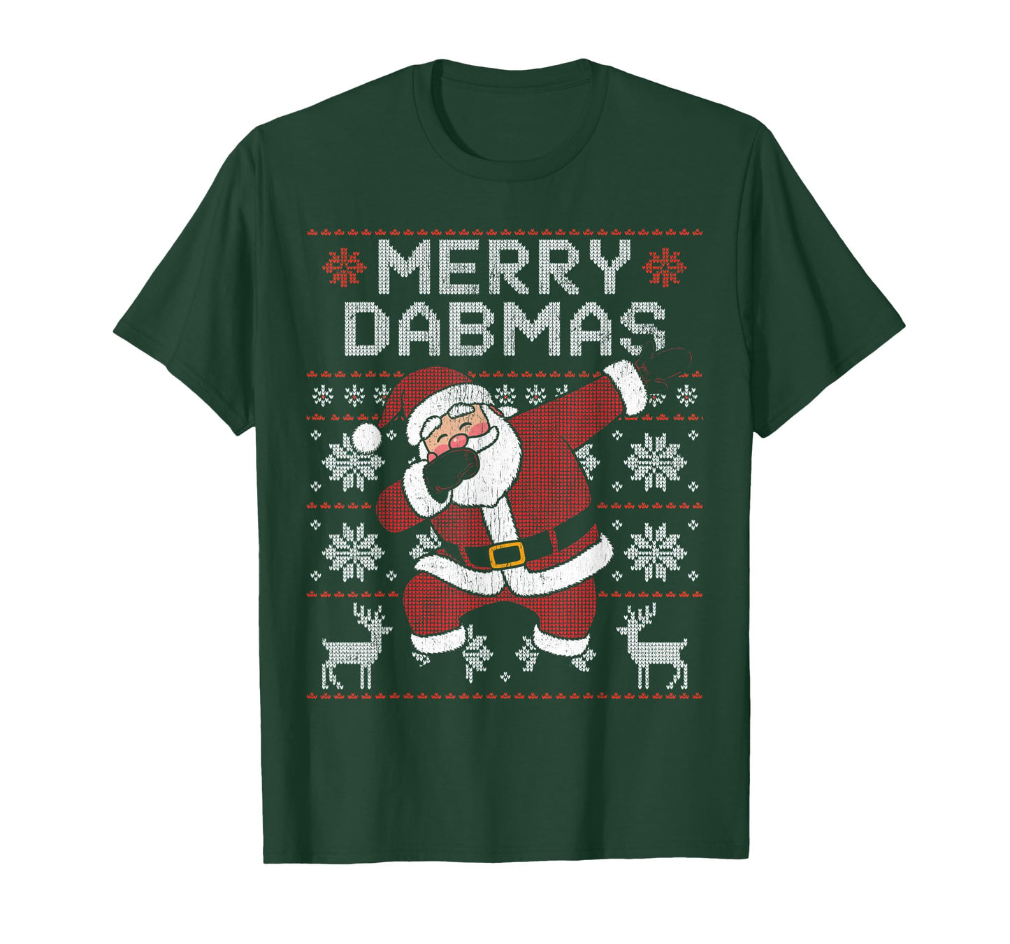 Merry Dabmas Xmas Funny Santa Dabbing Ugly Christmas Sweater T-Shirt
