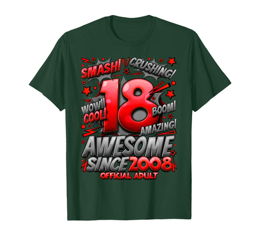 Official Adult 18 Year Old Gifts for Boys 18th Birthday Boy T-Shirt