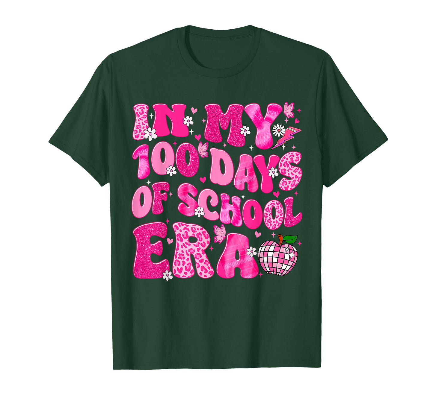 in My 100 Days of School Era 100th Day Teacher Girl T-Shirt