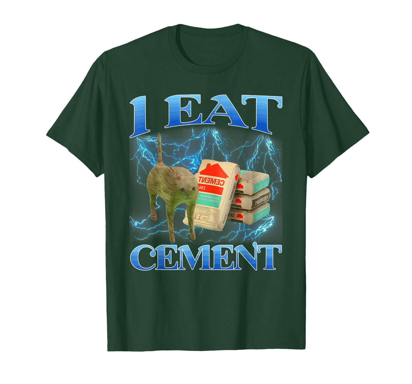 I Eat Cement Funny Cat Meme Internet Memes Gen-Z T-Shirt