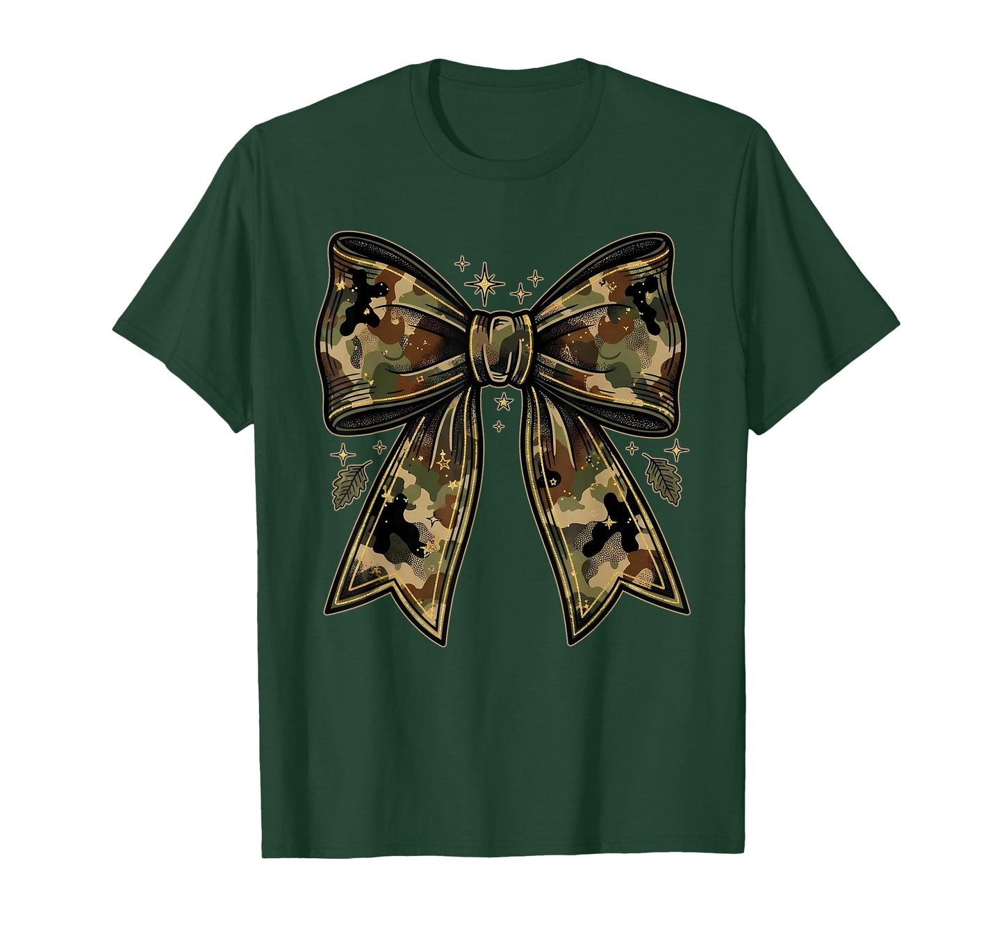 Camouflage Old Camo Bow Camo Coquette Bow Hunting Women Girl T-Shirt