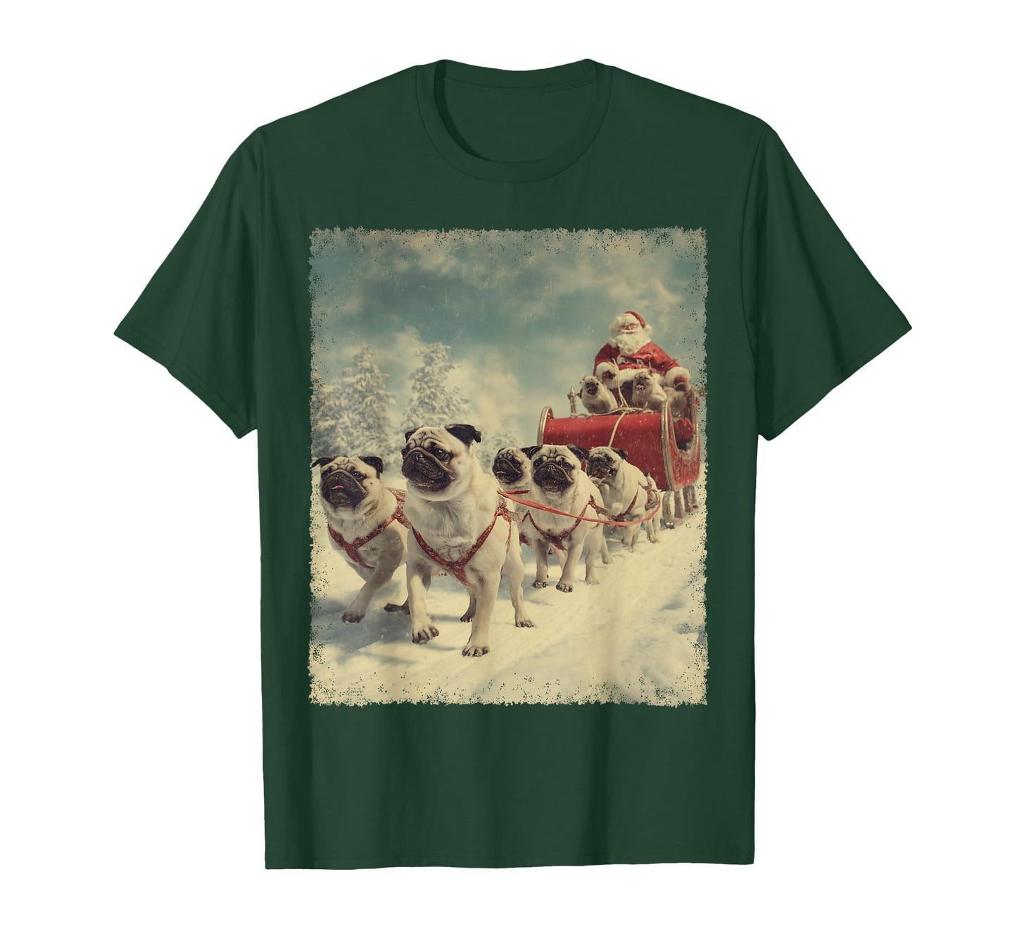 Pug Dog Christmas T-Shirt