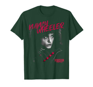 Stranger Things Nancy Wheeler Black and White Red Cartridges T-Shirt