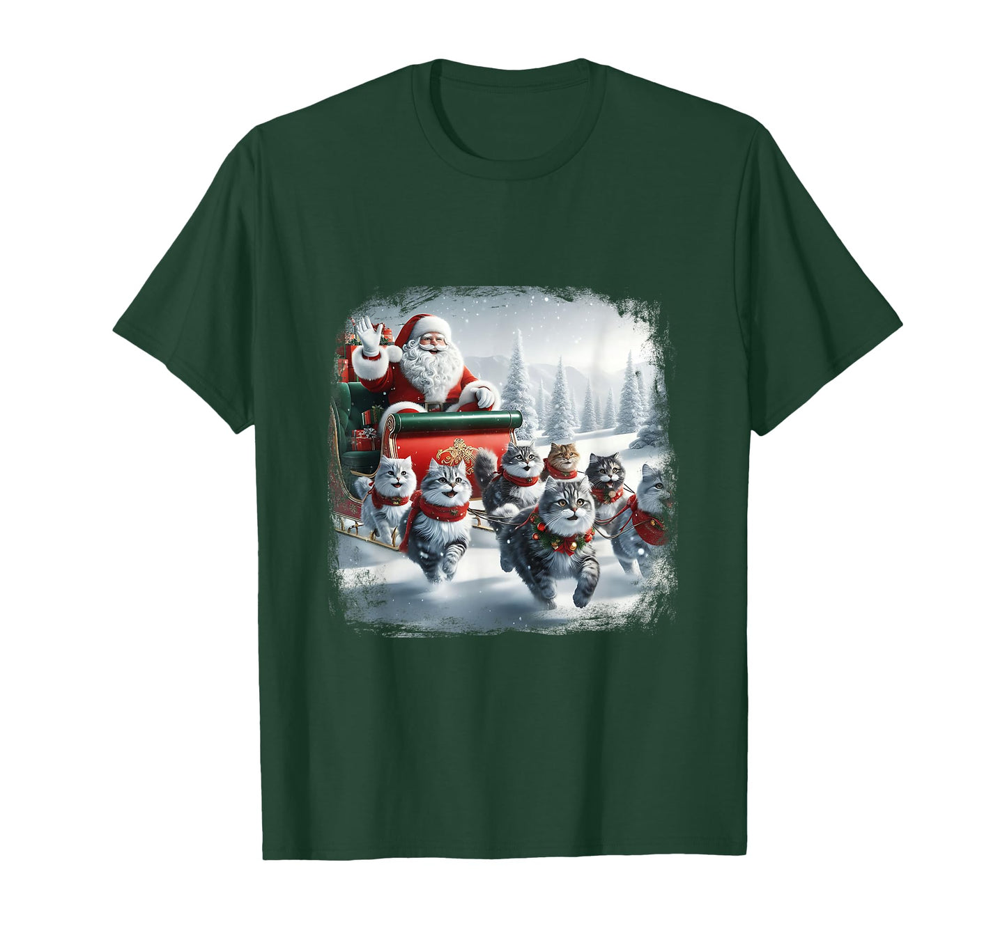 Christmas Cat Funny Cats for Everybody Xmas Men Women Santa T-Shirt