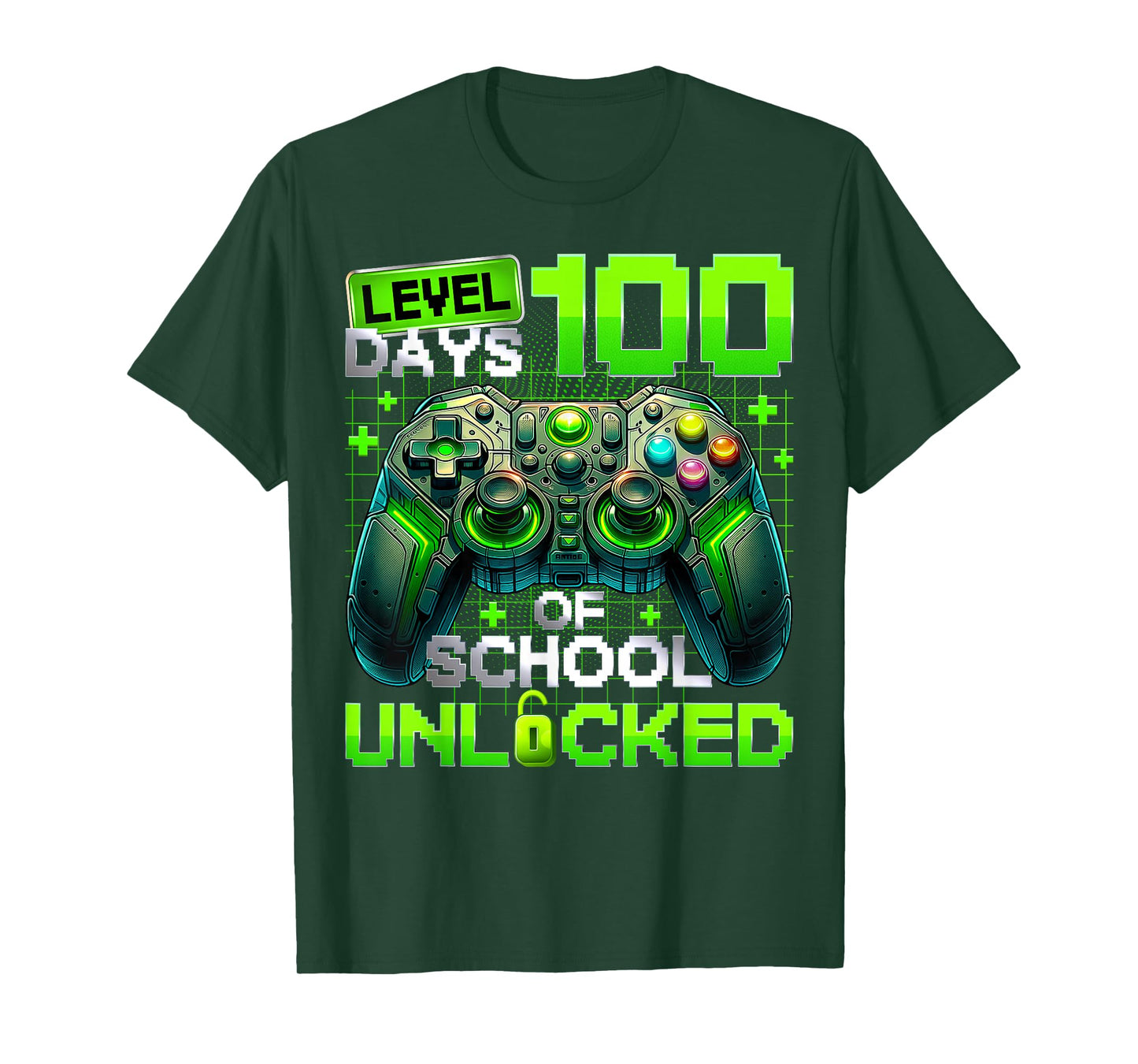 Level 100 Days of School Unlocked 100th Day Teacher Boy T-Shirt