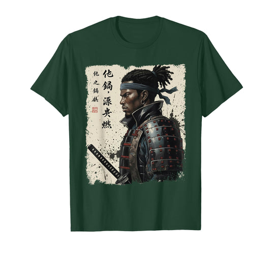Afro American Samurai - Black History Month African Roots T-Shirt